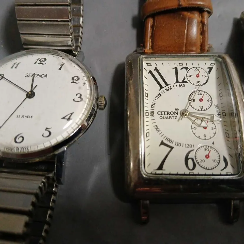 LOT OF 5 ASSORTED WATCHES TO INCLUDE SAXON, SEKONDA AND CITIZEN