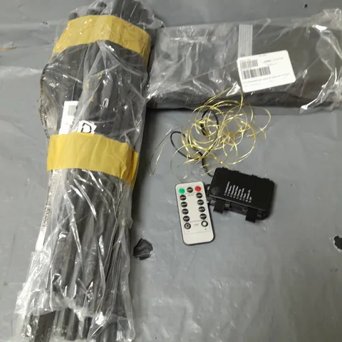 APPROXIMATELY 9 HOUSEHOLD ITEMS TO INCLUDE PLANT SUPPORTS, AIR COMPRESSOR AND STRING LIGHTS