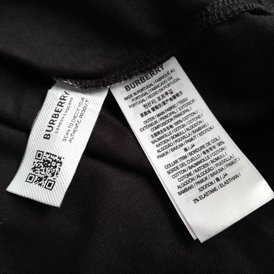 BURBERRY BLACK CREW T-SHIRT - SIZE UNSPECIFIED