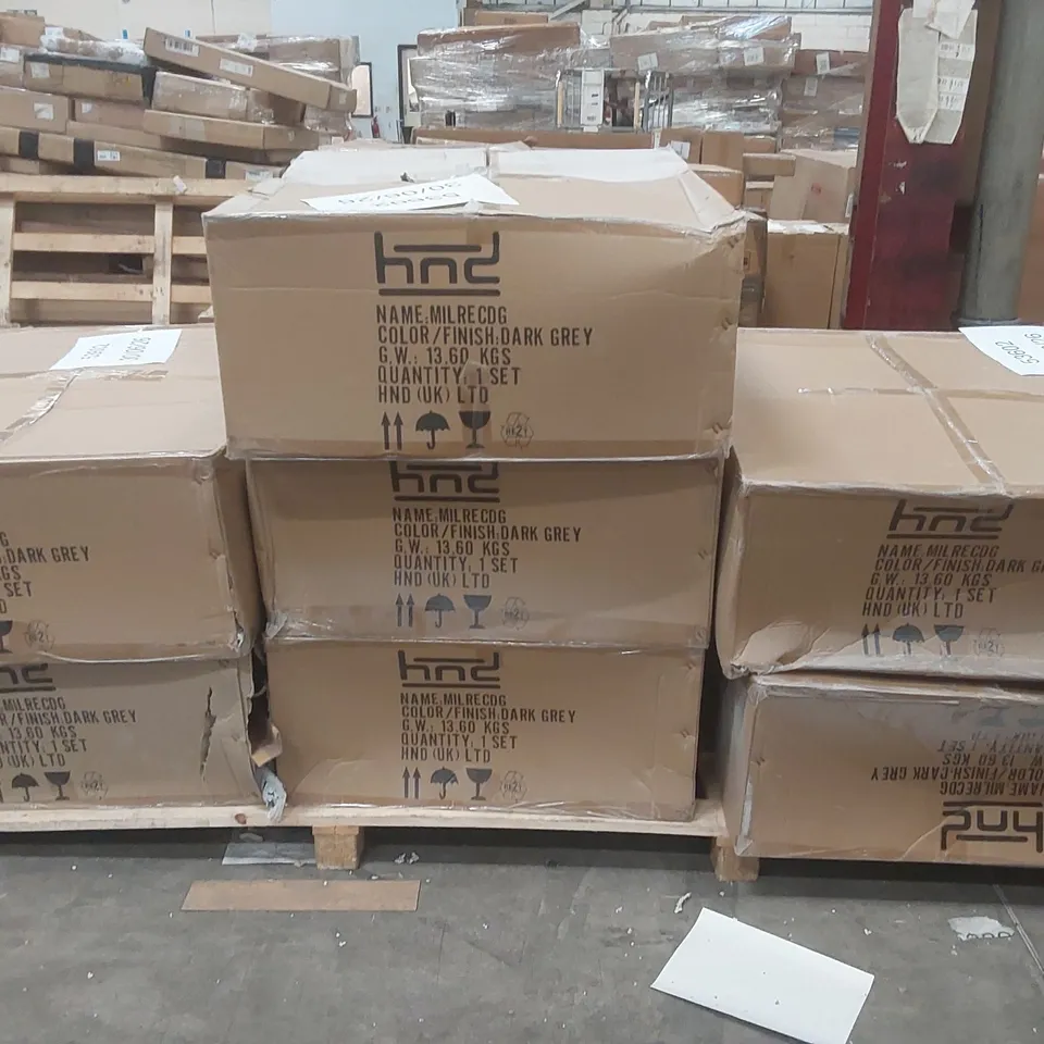 PALLET CONTAINING A LARGE QUANTITY OF DESIGNER METAL TABLE BASES