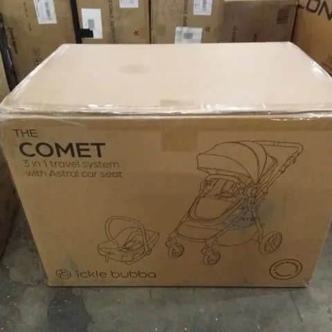 BOXED ICKLE BUBBA THE COMET 3-IN-1 TRAVEL SYSTEM WITH ASTRAL CAR SEAT (1 BOX)