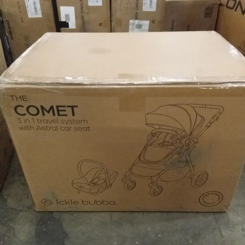 BOXED ICKLE BUBBA THE COMET 3-IN-1 TRAVEL SYSTEM WITH ASTRAL CAR SEAT (1 BOX)