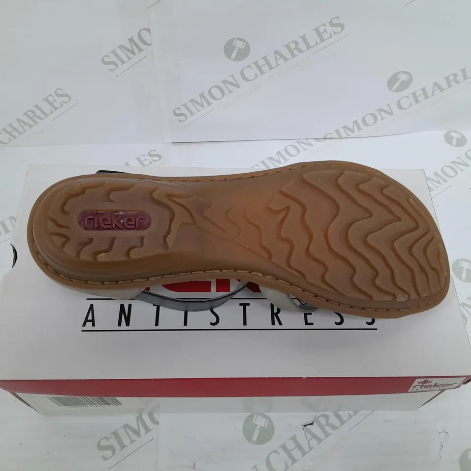 RIEKER COLOUR BLUE HEELED SANDLES SIZE 41