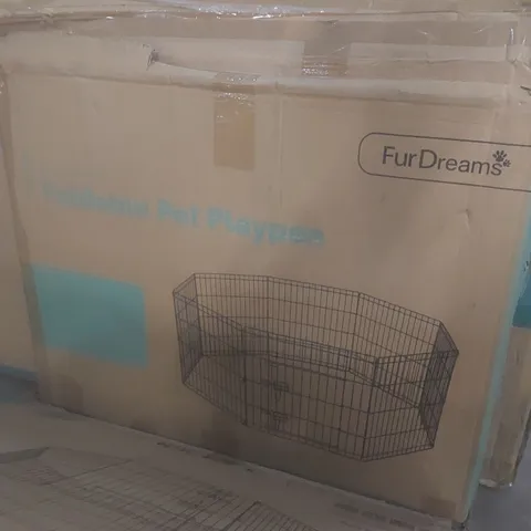 BOXED FUR DREAMS 30" FOLDABLE PET PLAYPEN 