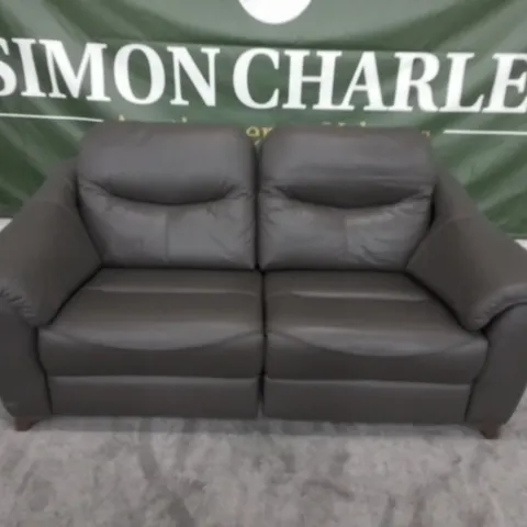 DESIGNER G PLAN MADE JACKSON CAMBRIDGE EARTH LEATHER ELECTRIC RECLINING THREE SEATER SOFA