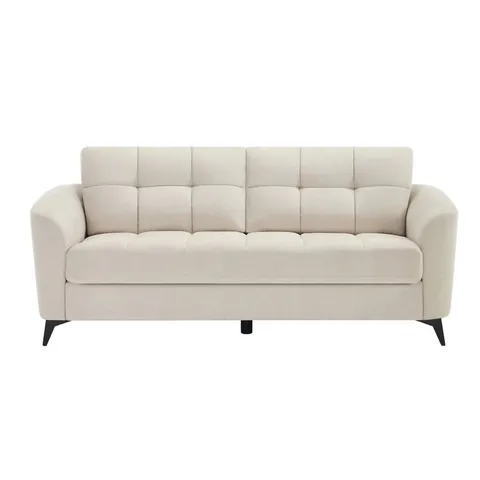 BOXED SOLNA 3 SEATER FABRIC SOFA - BEIGE (1 BOX)