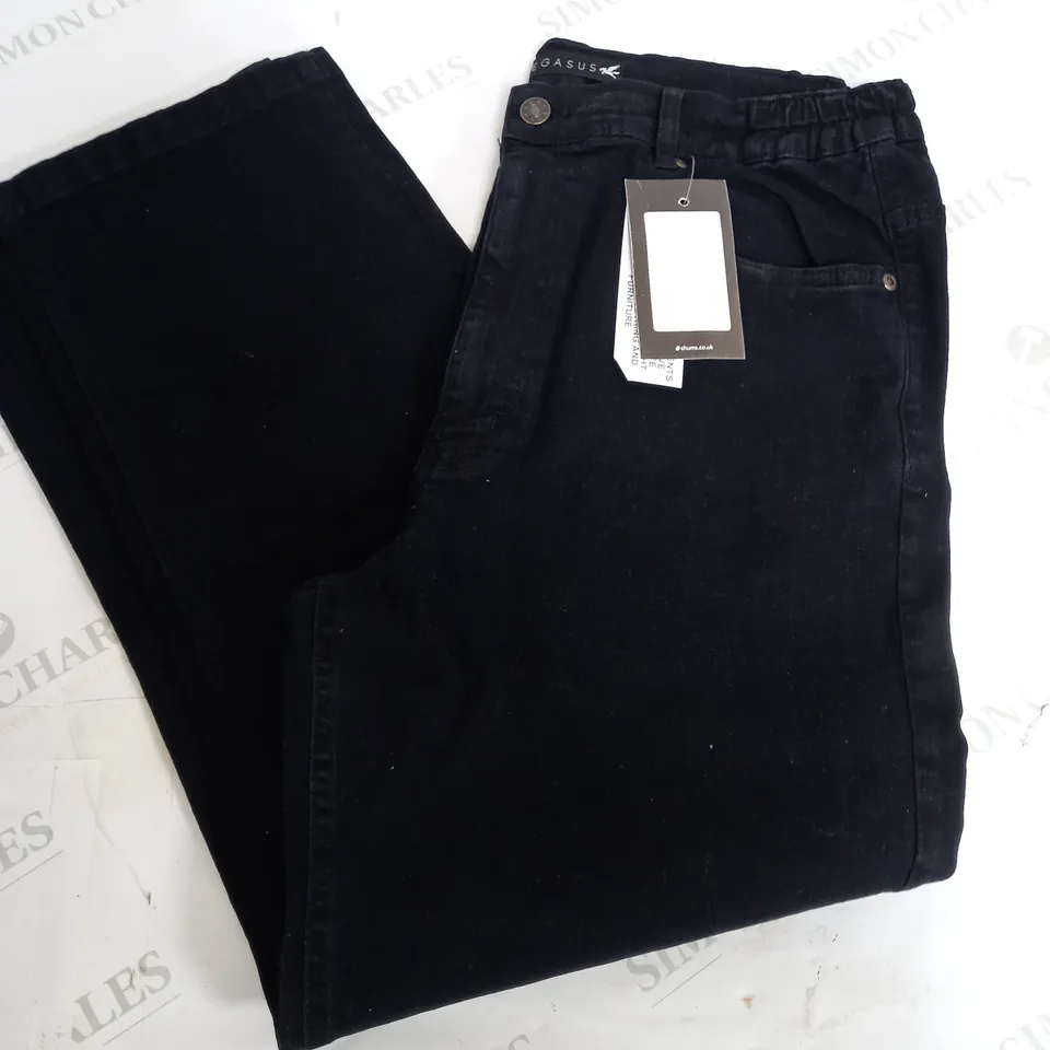 PEGASUS STRETCH DENIM JEANS IN BLACK - 34/27