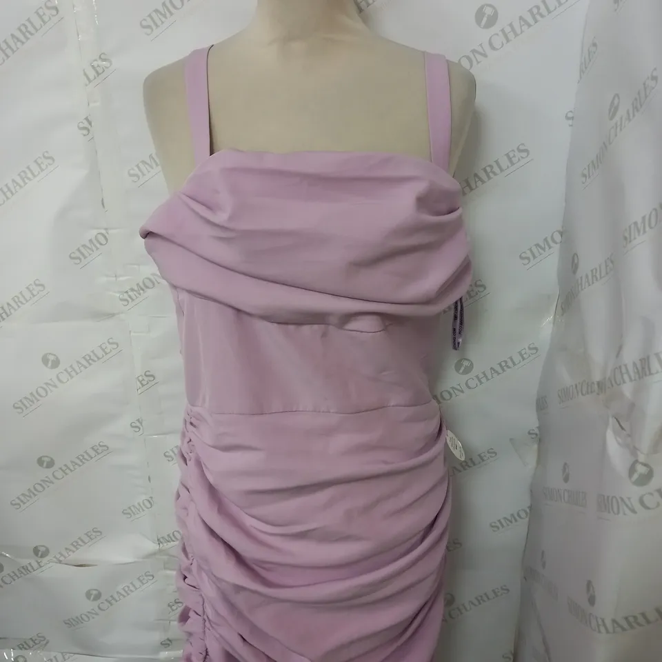 CHI CHI LONDON COWL NECK RUCHED MINI DRESS SIZE 10