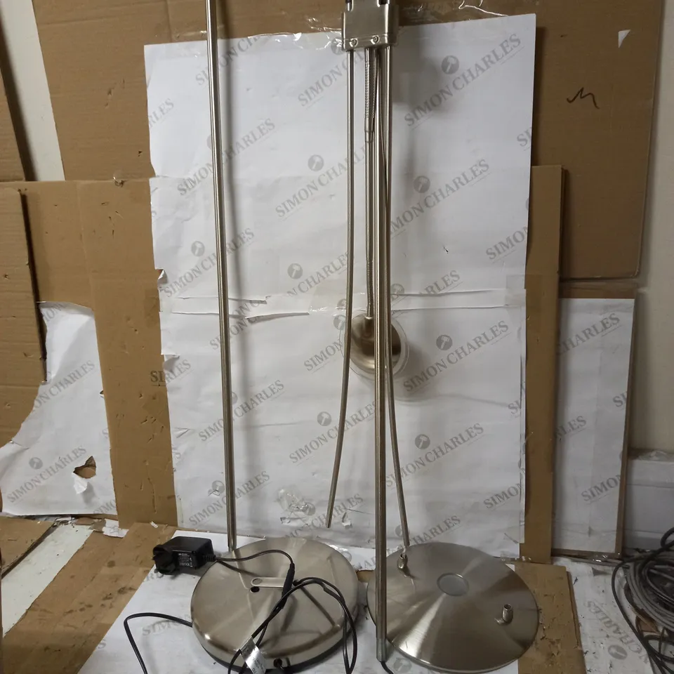 JOHN LEWIS LEVITY LED UPLIGHTER/READING FLOOR LAMP, SATIN NICKEL [COLLECTION ONLY]