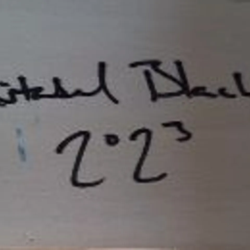 CHRISTABEL BLACKBURN SIGNED PAINT ON PLY WOOD CUBE ART WORK