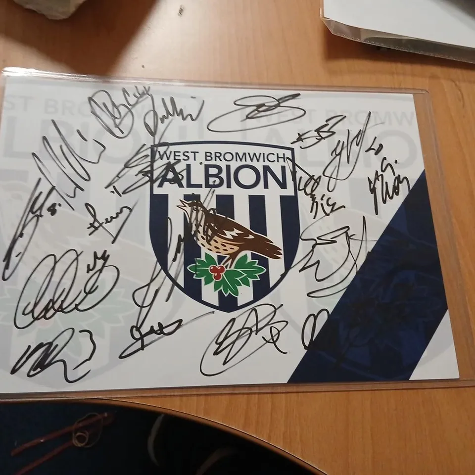 WEST BROMWICH ALBION MULTI-SIGNED CLUB CREST– CERTIFICATE OF AUTHENTICITY
