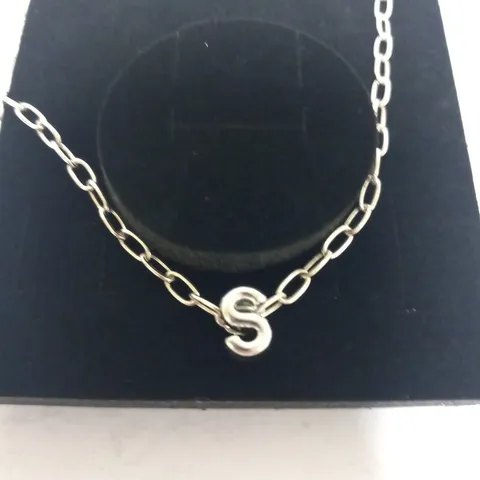 BOXED PANDORA 'S' NECKLACE