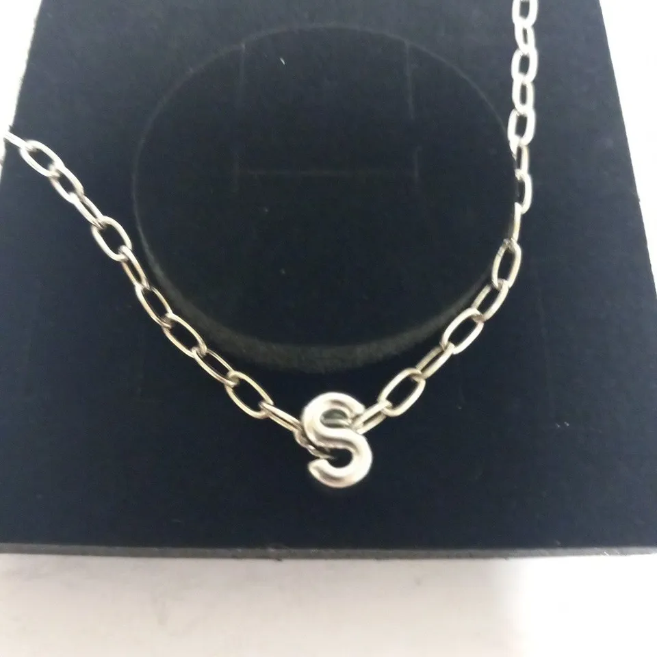 BOXED PANDORA 'S' NECKLACE