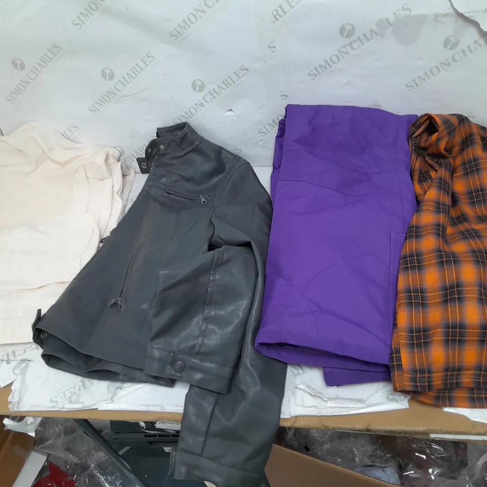BOX OF APPROXIMATELY 18 ASSORTED ITEMS TO INCLUDE - DRESSES , JUMPERS , AND  T-SHIRTS ETC