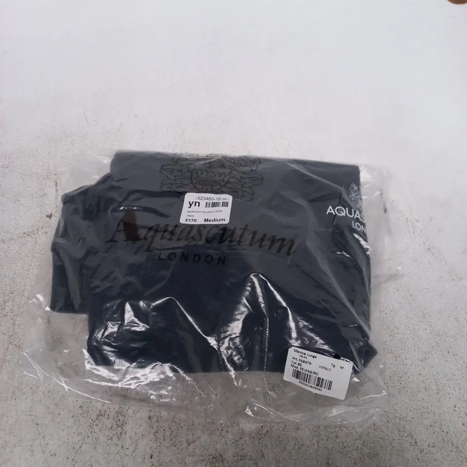 AQUASCUTUM LONDON NAVY LONG SLEEVE SWEATSHIRT – MEN'S, SIZE M