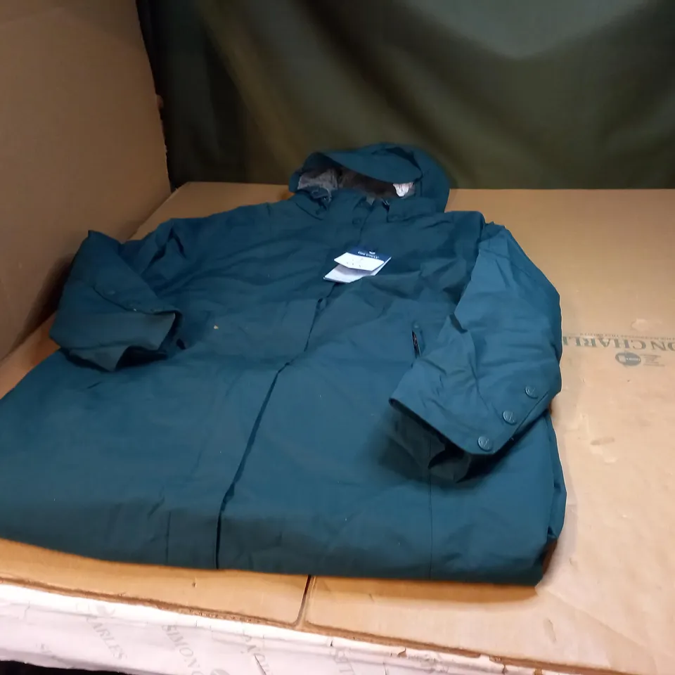 SEASALT CORNWALL RAIN GREEN PARKA UK SIZE 18
