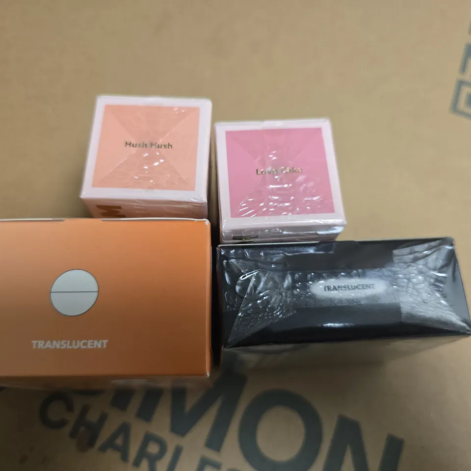 LOT OF 4 SEALED SHEGLAM BEAUTY ITEMS TO INCLUDE SETTING POWDERS AND LIQUID BLUSH