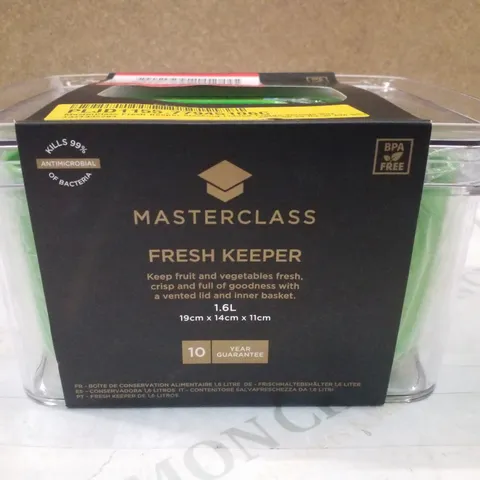 MASTERCLASS FRESH KEEPER STACKING LIDDED FRIDGE STORAGE BOX 16L 19×14×11CM