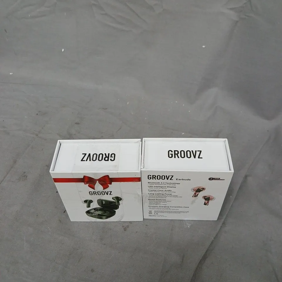 GROOVZ EARBUDS – WIRELESS BLUETOOTH 5.3 (2 BOXES) X2