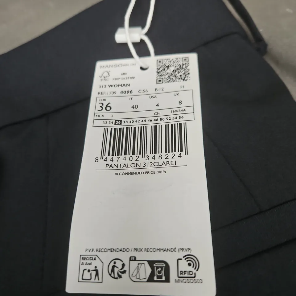 MNG DARK BLUE TROUSERS SIZE 8 