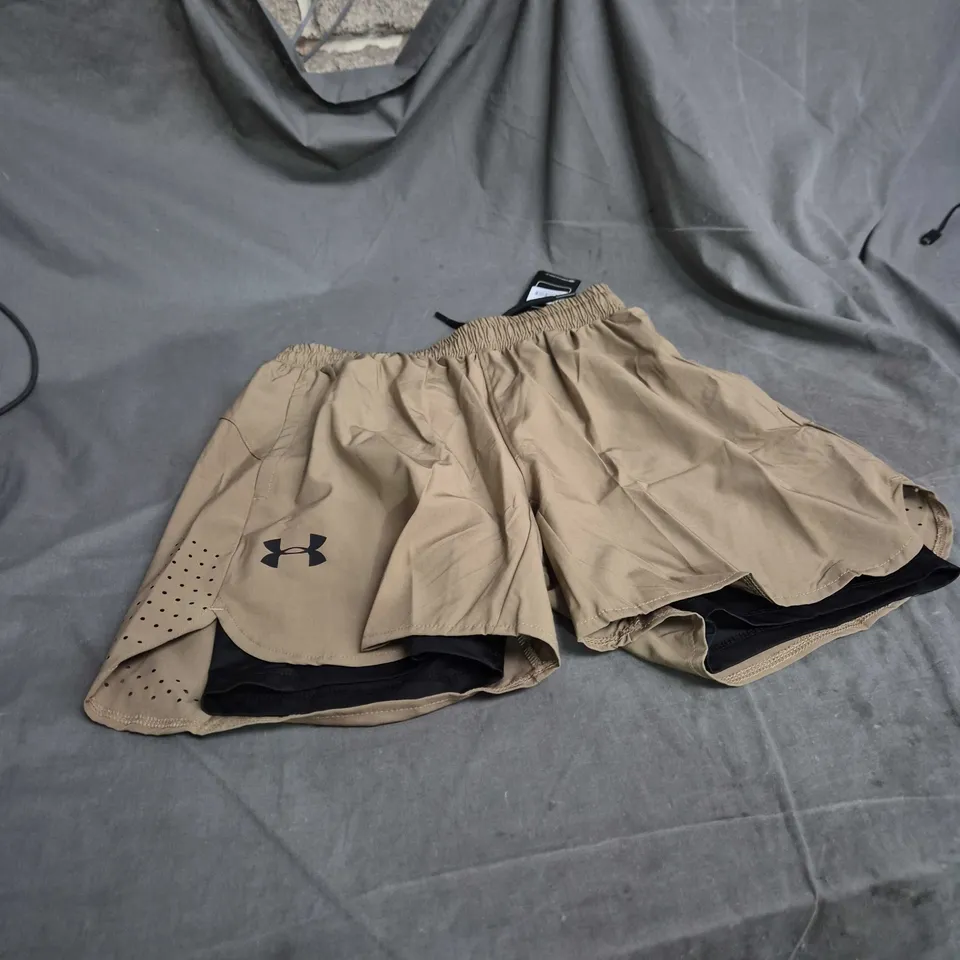 UNDER ARMOUR SHORTS – BEIGE, SIZE XL