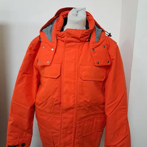 FRAHM HEAVY WEIGHT ORANGE PADDED COAT - LARGE