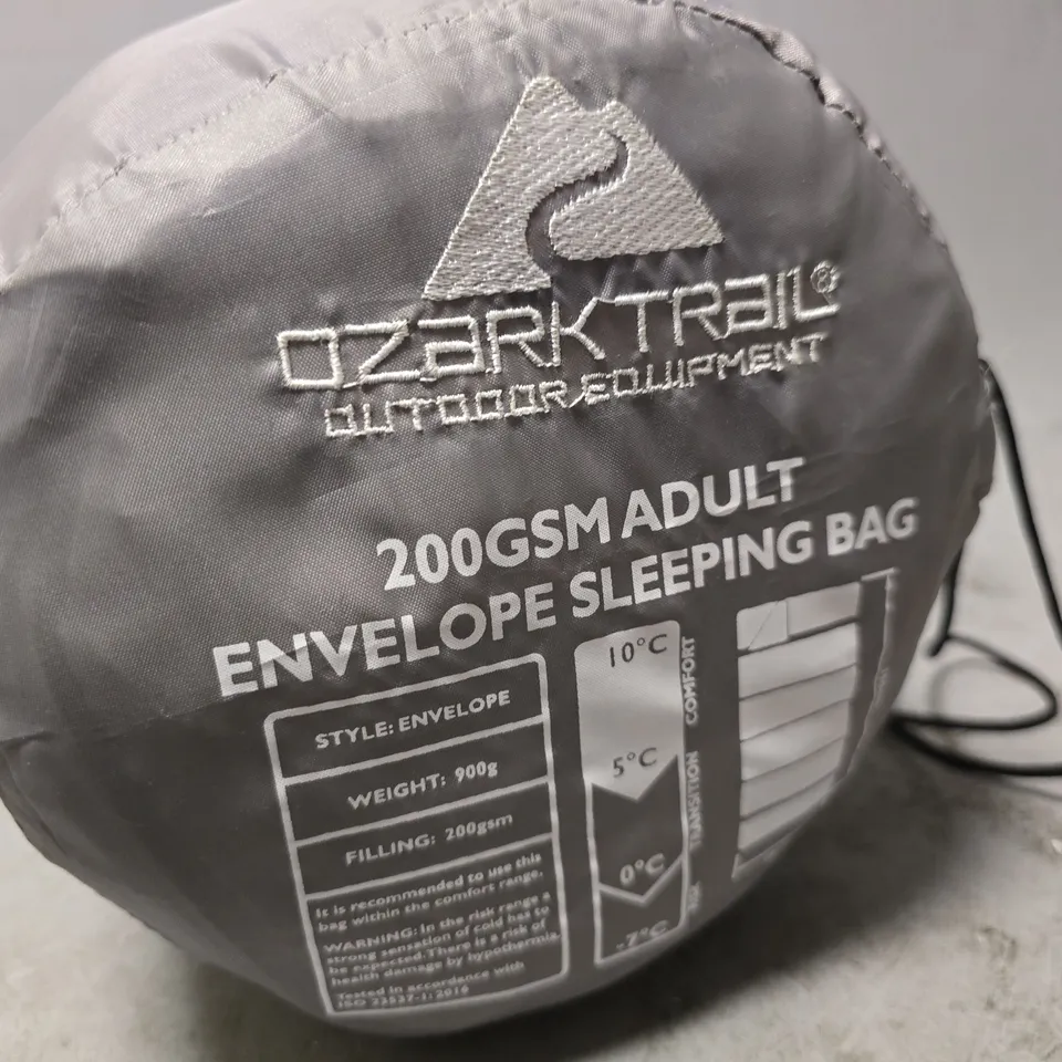 OZARK TRAIL 200GSM ADULT ENVELOPE SLEEPING BAG 