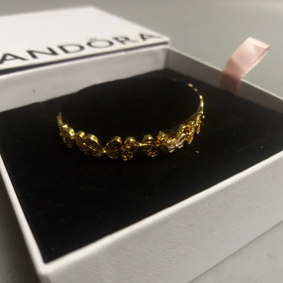 BOXED PANDORA BUTTERFLY THEMED BRACELET