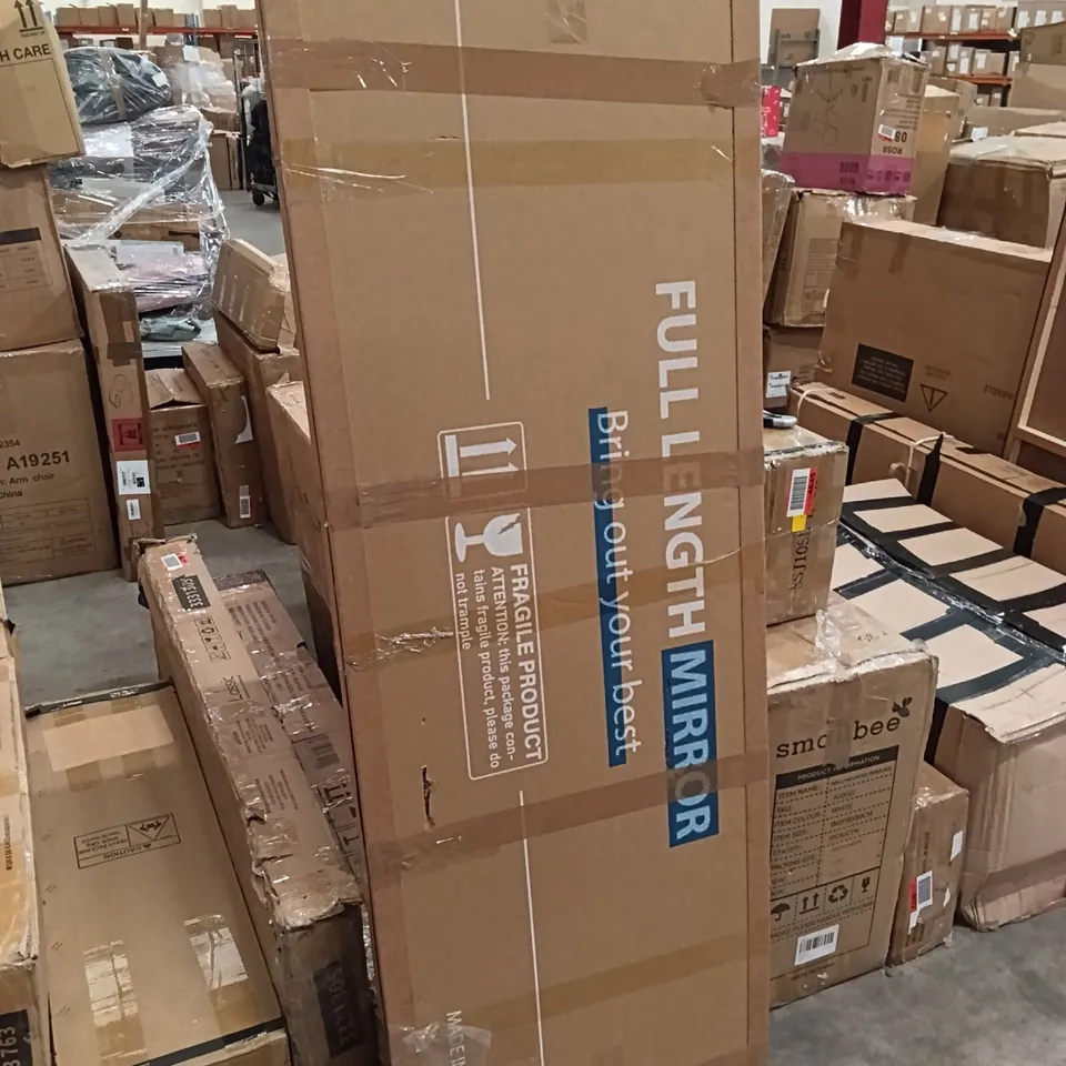 BOXED FULL LENGTH MIRROR - BLACK (1 BOX)