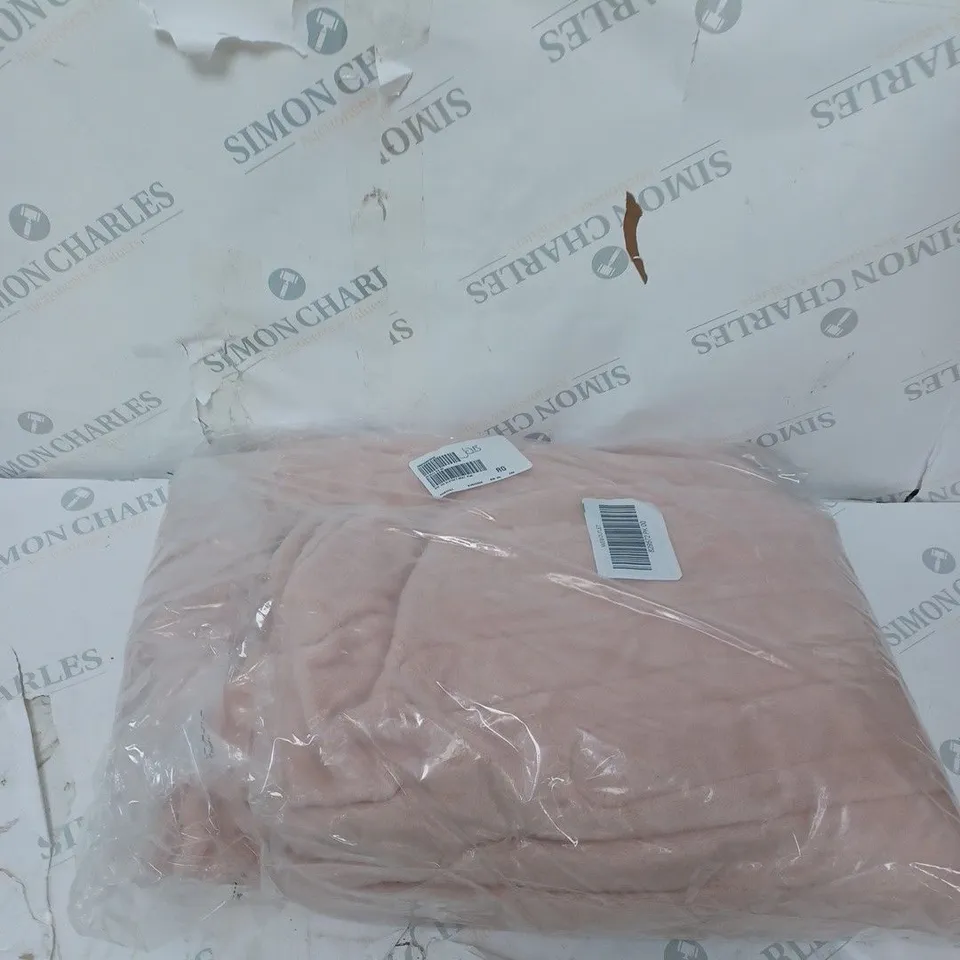 COZEE HOME VELVET SOFT HEATED BLANKET IN PINK