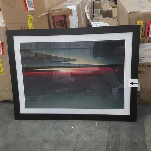BOXED ABSTRACT OCEAN SCENE - FRAMED PRINT