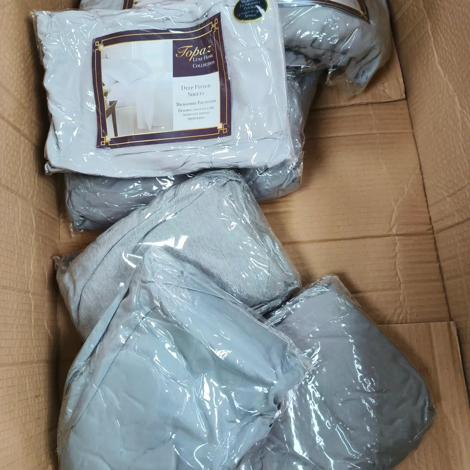 9 X TOPAZ LUXE HOME COLLECTION DEEP FITTED SHEETS