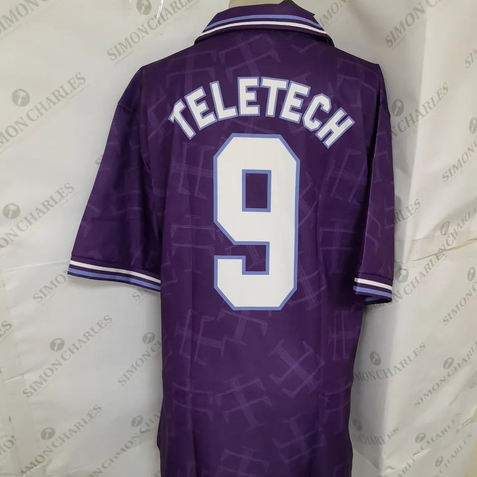 TELETEH COLLARED JERSEY IN PURPLE SIZE L