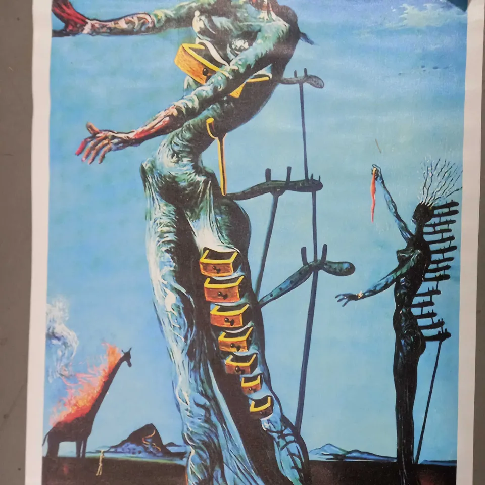 THE BURNING GIRAFFE BY SALVADOR DALI ART PRINT