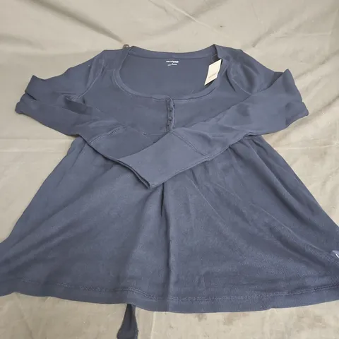 HOLLISTER LONG-SLEEVE KNIT TOP – NAVY, UK SIZE L