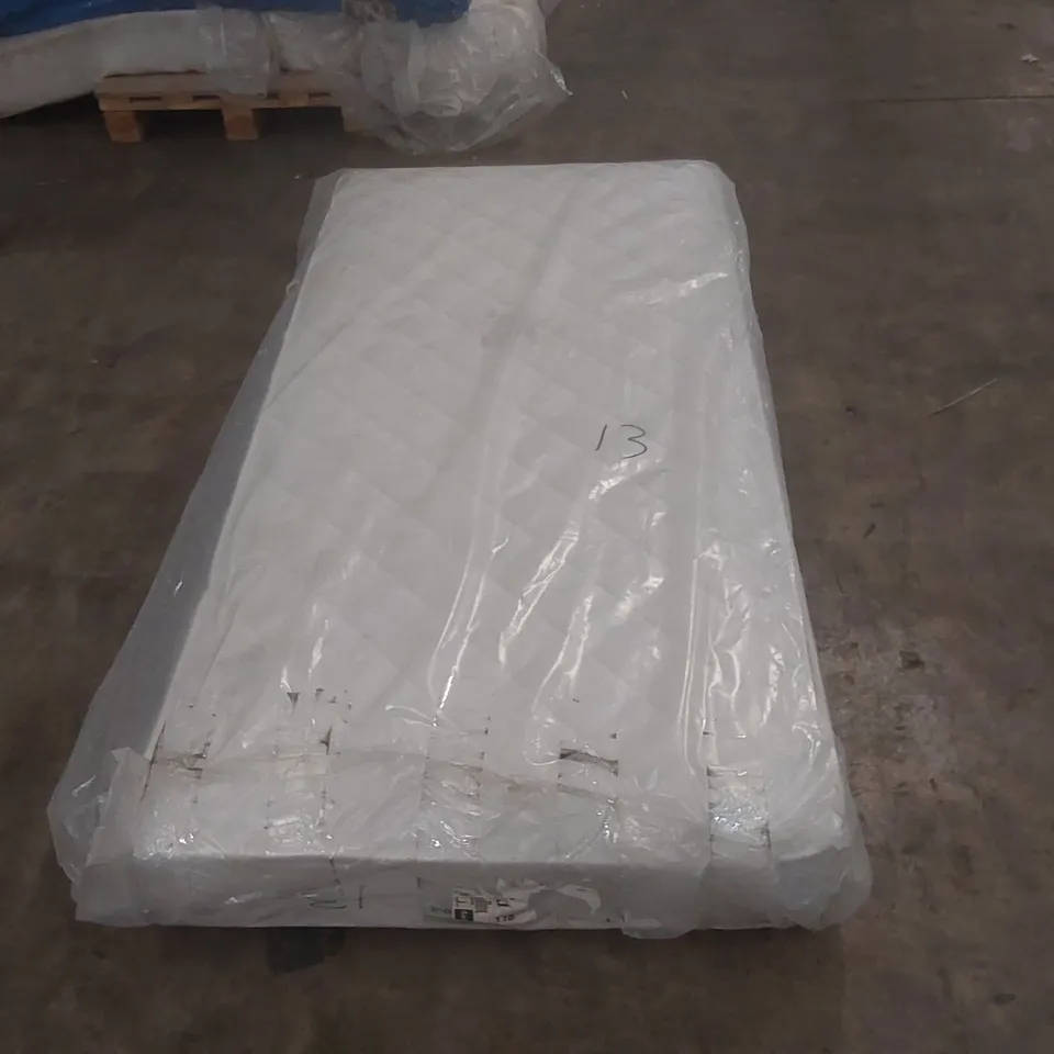 QUALITY BAGGED SINGLE 90cm AIRSPRUNG LUXURY QUILTED MEDIUM MATTRESS