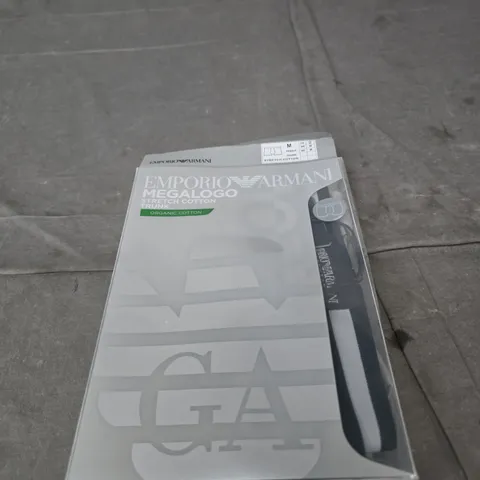 EMPORIO ARMANI MEGALOGO STRETCH COTTON TRUNK β MEN'S UNDERWEAR, SIZE M