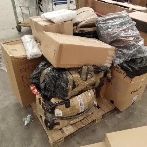 PALLET OF ASSORTED INCOMPLETE DESIGNER PRAM PARTS, PIECES AND ACCESSORIES 