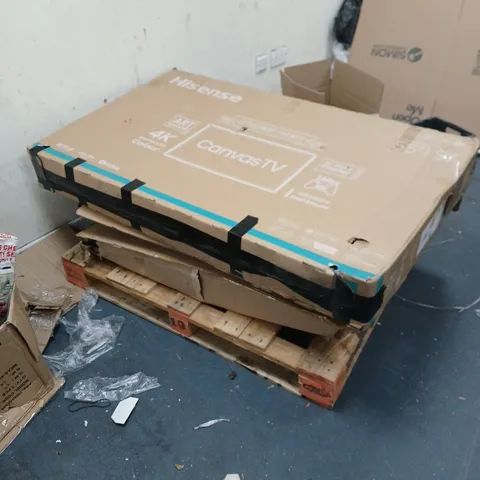 4 X ASSORTED DAMAGED TVS INCLUDING HISENSE AND LG