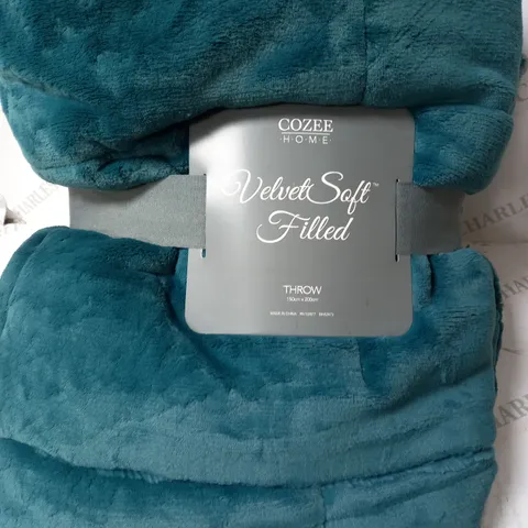 COZEE HOME VELVETSOFT FILLED THROW