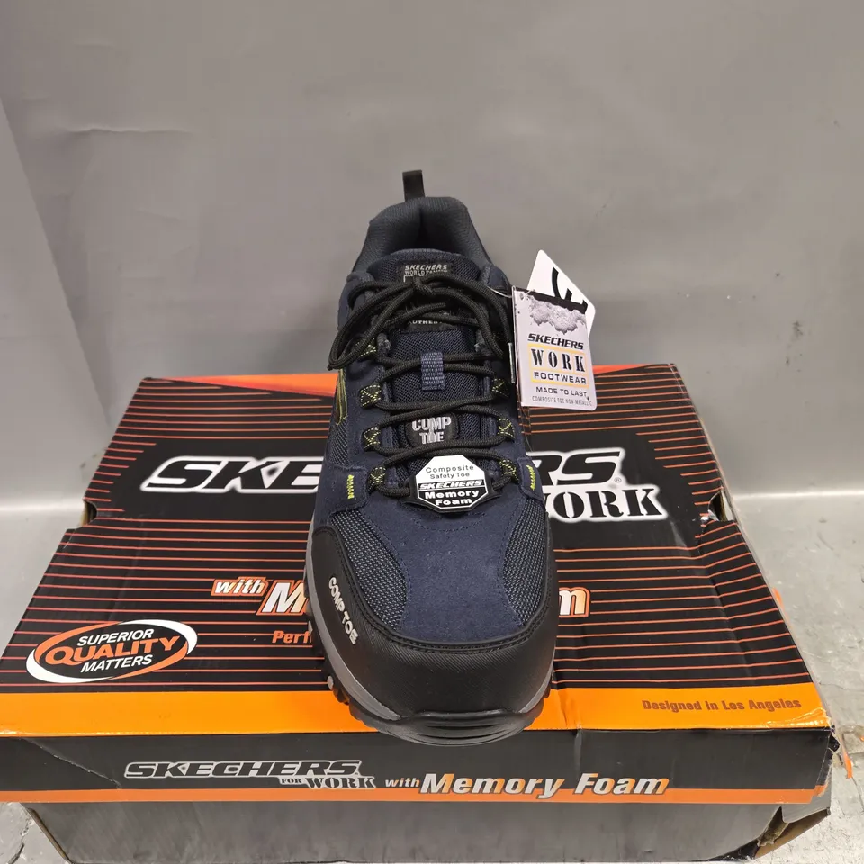 BOXED PAIR OF SKECHERS WORK TRAINERS - 11