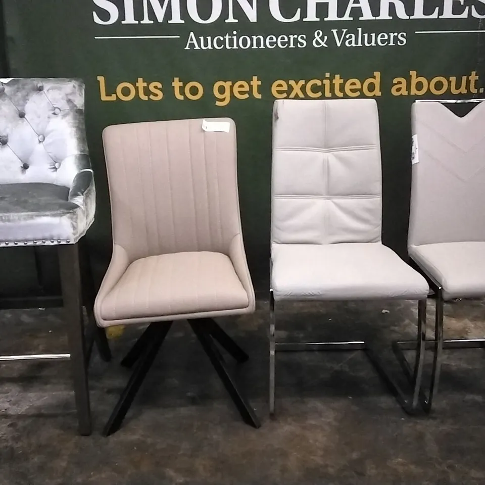 DESIGNER SET OF 4 ASSORTED DINING CHAIRS