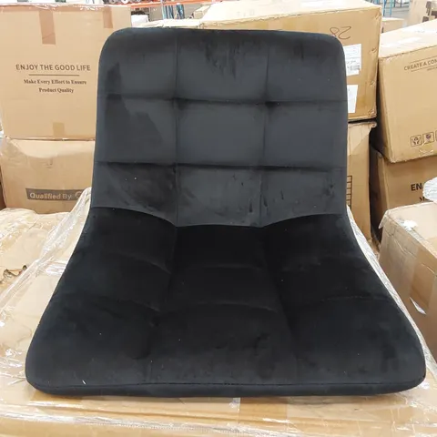 BOXED CLIPOP FORZA BLACK VELVET BAR STOOLS WITH BLACK METAL LEGS // SET OF 2 (1 BOX)