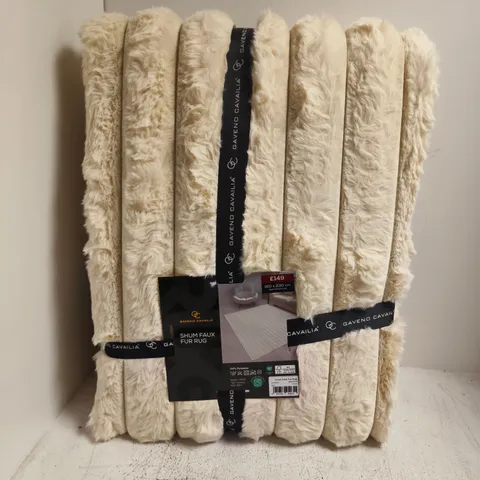 GAVENO CAVAILIA SHUM FAUX FUR RUG CREAM (160X230CM)
