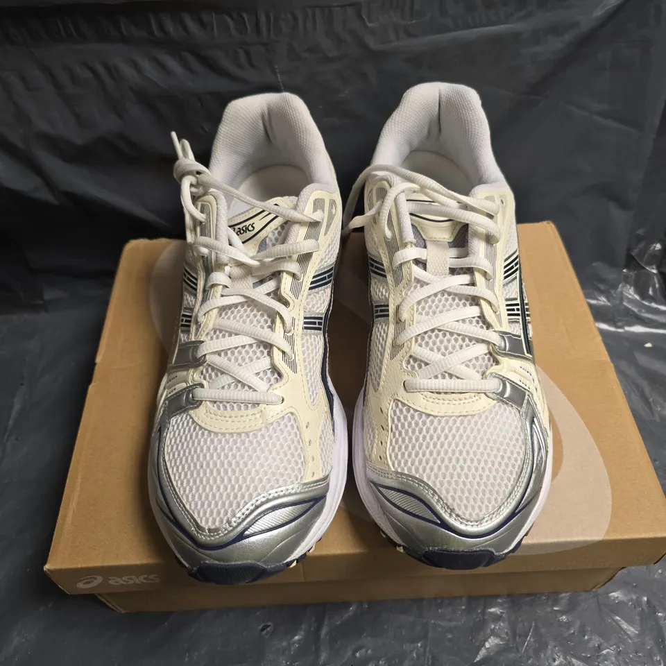 ASICS GEL-KAYANO 14 WOMEN'S RUNNING SHOES - WHITE/MIDNIGHT, UK 10