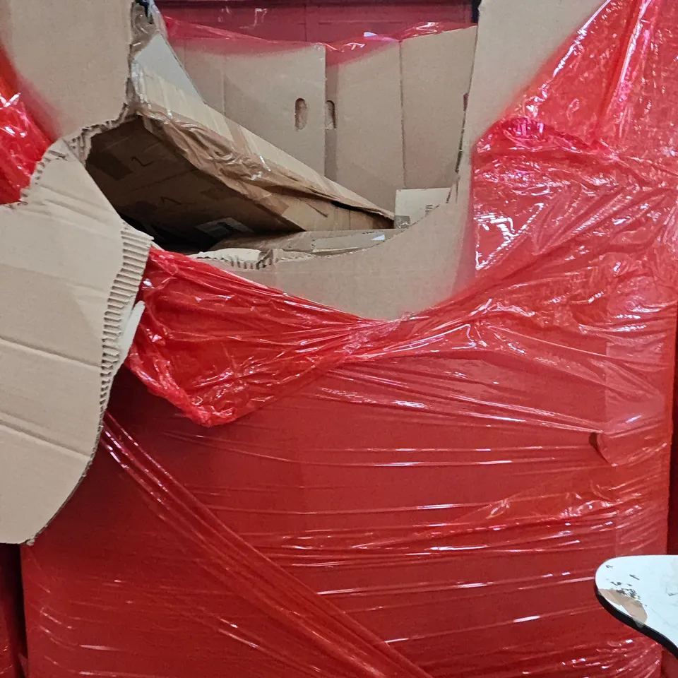 PALLET OF ASSORTED HOUSEHOLD GOODS AND PRODUCTS TO INCLUDE; TOILET SEAT,MONITOR,TV MOUNT