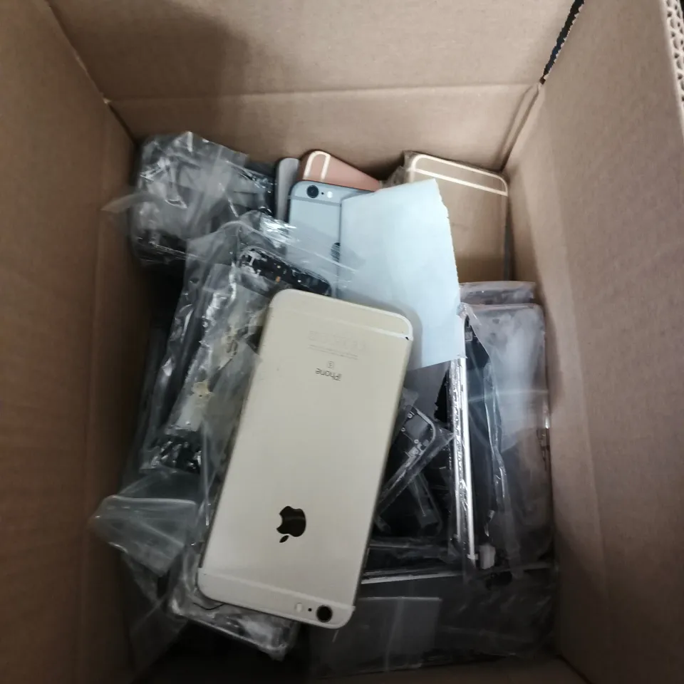 BOX OF APPROXIMATELY 25 APPLE IPHONE CASES - VARIOUS MODELS AND COLOURS