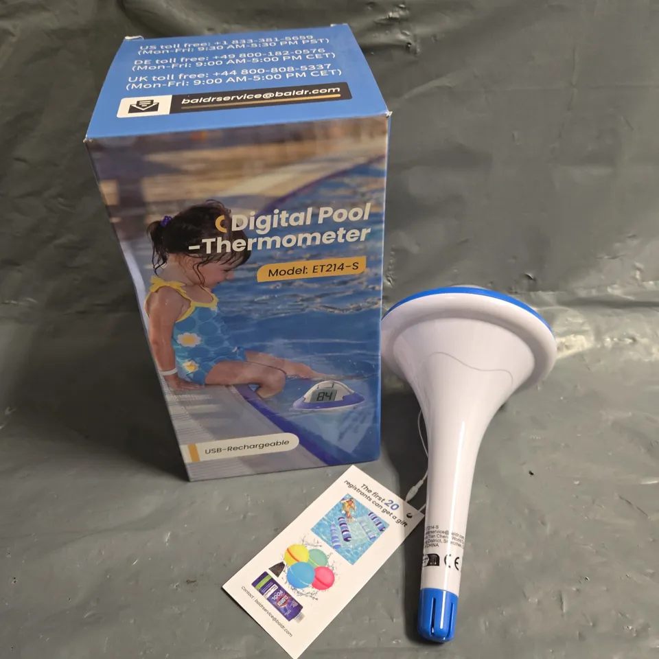 BOXED ET214-S DIGITAL POOL THERMOMETER 