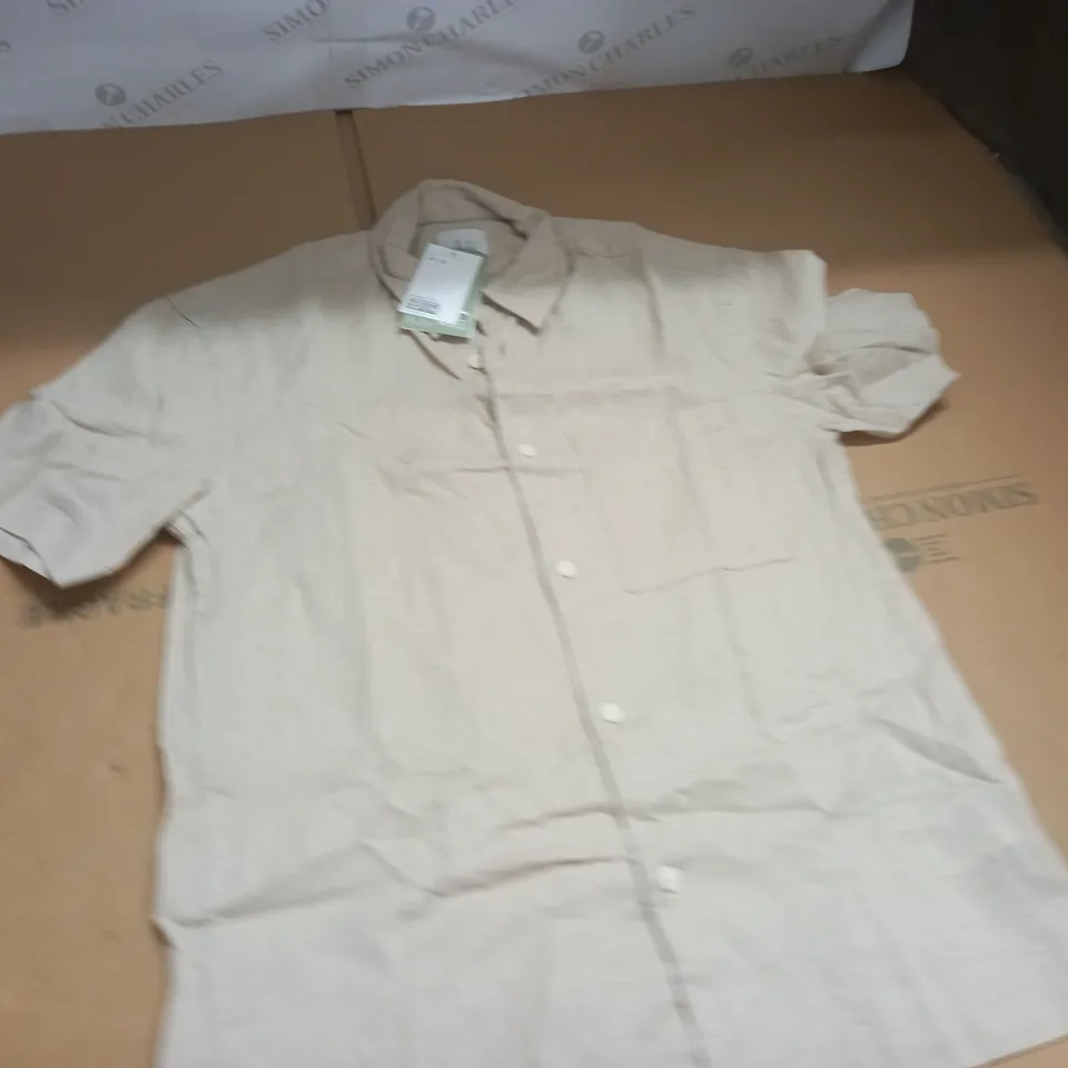 H&M LINEN BLEN SHIRT - EUR XS