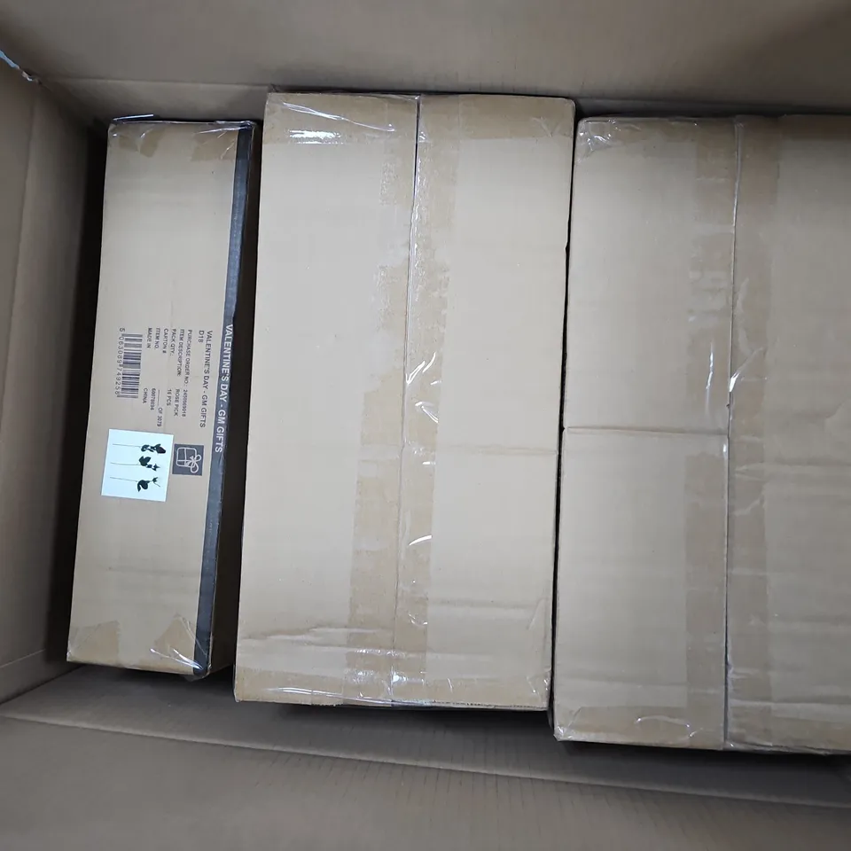 APPROXIMATELY 10 BOXES OF VALENTINES DAY WITH LOVE FAUX ROSES